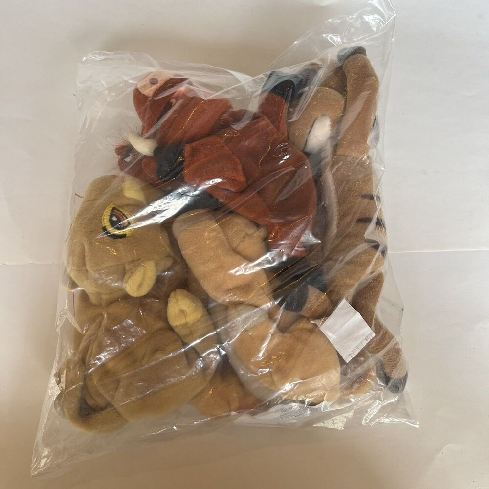 Disney Store The Lion King Plush Beanbag VTG 90s Nala Simba Timone Pumbaa Lot